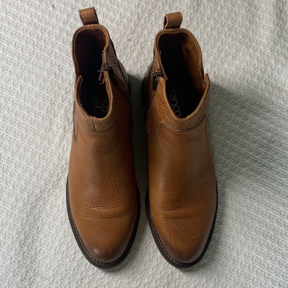Franco Sarto brown leather ankle boots size 7.5 - Picture 3 of 9